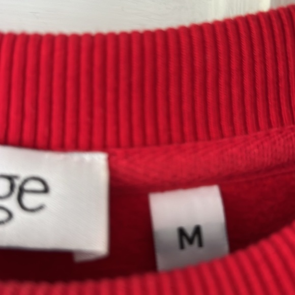 Lisa Eldridge Velvet Ribbon Studio Sweatshirt, size small, worn once, red - Picture 4 of 7